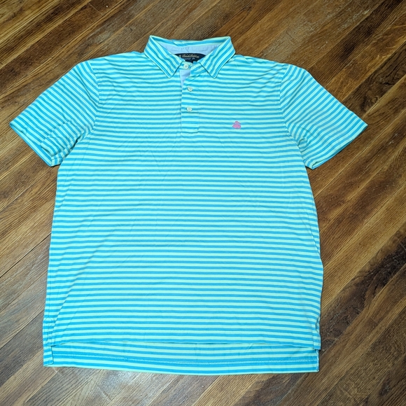 Brooks Brothers Other - Brooks Brothers Aqua Striped Polo Shirt